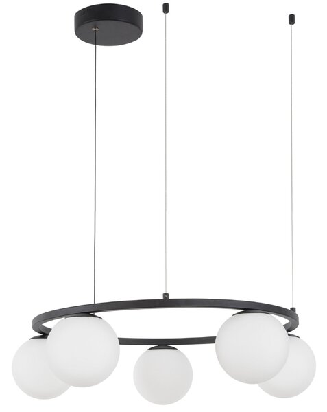 Opálově bílé skleněné závěsné LED světlo Nova Luce Joline 50 cm