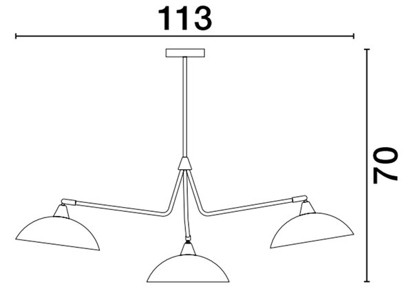 Černé kovové závěsné světlo Nova Luce Mirba II. 113 cm