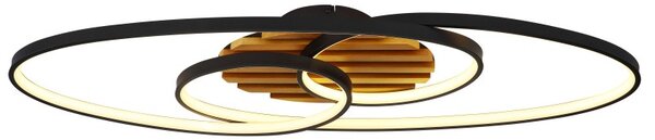 Globo 67362-42 LED přisazené stropní svítidlo TISHA | 40W integrovaný LED zdroj | 1700lm | 3000K | černá