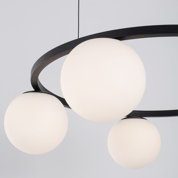 Opálově bílé skleněné závěsné LED světlo Nova Luce Joline 50 cm