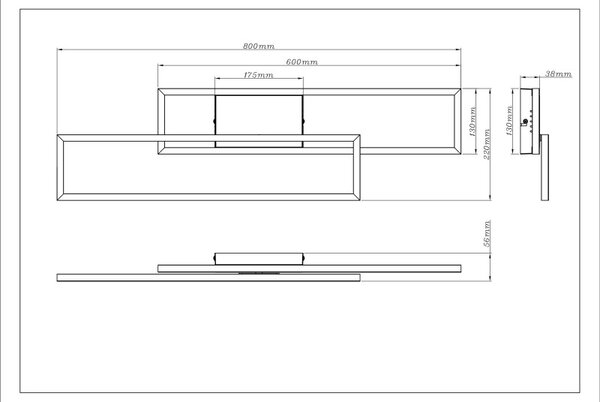 Globo 67363-30 LED přisazené stropní svítidlo TATJANA | 30W integrovaný LED zdroj | 1700lm | 3000K | černá