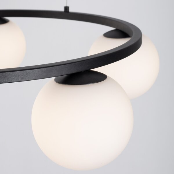 Opálově bílé skleněné závěsné LED světlo Nova Luce Joline 50 cm