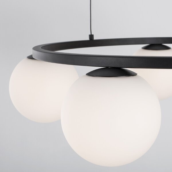Opálově bílé skleněné závěsné LED světlo Nova Luce Joline 50 cm