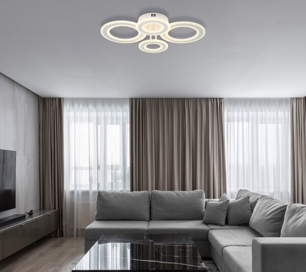 Globo 67372-54 LED přisazené stropní svítidlo ANTHONY | 54W integrovaný LED zdroj | 5500lm | 3000/4300/6300K | bílá