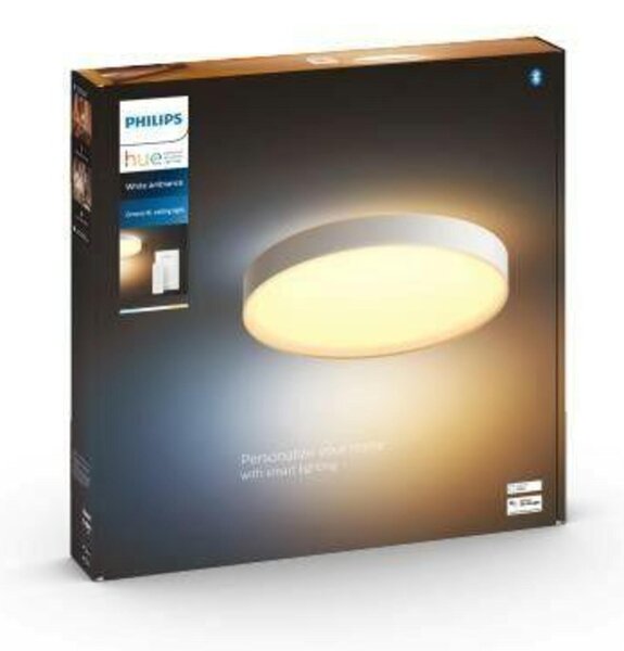 PHILIPS HUE Hue Bluetooth LED White Ambiance Stropní svítidlo Philips Enrave XL 41161/31/P6 48W 6100lm 2200-6500K IP20 55,1cm bílé, stmívatelné s dálkovým ovladačem