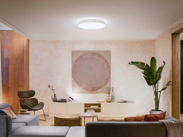 PHILIPS HUE Hue Bluetooth LED White Ambiance Stropní svítidlo Philips Enrave XL 41161/31/P6 48W 6100lm 2200-6500K IP20 55,1cm bílé, stmívatelné s dálkovým ovladačem