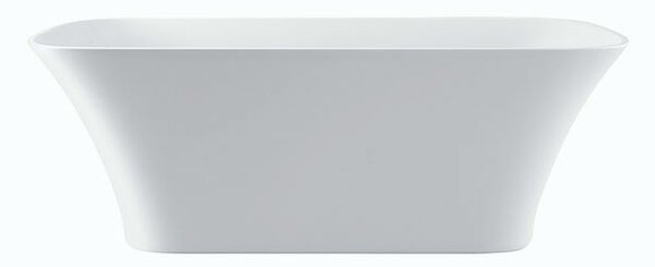 Besco Volně stojící vana z litého mramoru Assos S-Line 160x70 Barva: Bílá, Rozměry (cm): 160x70, Typ a barva výpustě: Click-Clack s horním čištěním, černá