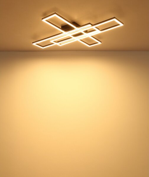Globo 67363-55 LED přisazené stropní svítidlo TATJANA | 55W integrovaný LED zdroj | 2950lm | 3000K | černá