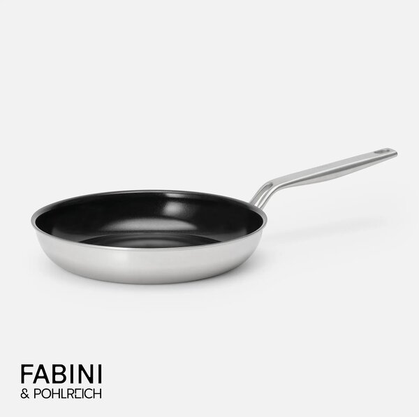 Fabini Pánev FABINI & Pohlreich, ø 26 cm - Nepřilnavá nerezová pánev z pětivrstvé nerezové oceli s keramickým povrchem bez poklice