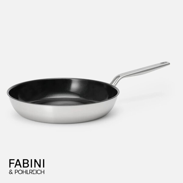 Fabini Pánev FABINI & Pohlreich, ø 30 cm - Nepřilnavá nerezová pánev z pětivrstvé nerezové oceli s keramickým povrchem bez poklice