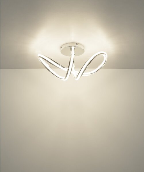 Globo 67440D LED přisazené stropní svítidlo EVANGELINE | 40W integrovaný LED zdroj | 2200lm | 2700-6000K | dálkové ovládání | stmívač | chrom