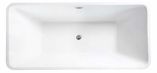 Besco Akrylátová volně stojící vana Evita Glam Z 160x80 Barva: Bílá/zlatá, Rozměry (cm): 160x80, Typ a barva výpustě: Click-Clack s přepadem, zlatá