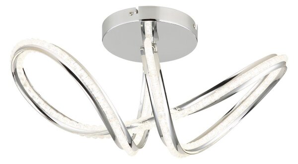 Globo 67440D LED přisazené stropní svítidlo EVANGELINE | 40W integrovaný LED zdroj | 2200lm | 2700-6000K | dálkové ovládání | stmívač | chrom