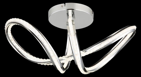 Globo 67440D LED přisazené stropní svítidlo EVANGELINE | 40W integrovaný LED zdroj | 2200lm | 2700-6000K | dálkové ovládání | stmívač | chrom
