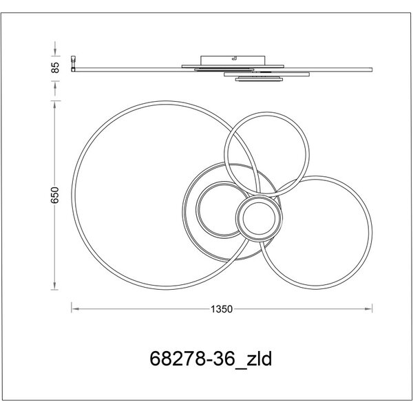 Globo 68278-36 LED přisazené stropní svítidlo BELTRAN | 36W integrovaný LED zdroj | 1990lm | 2700-6000K | dálkové ovládání | stmívač | stříbrná