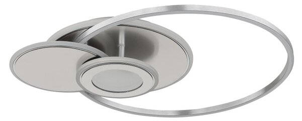 Globo 68278-24 LED přisazené stropní svítidlo BELTRAN | 24W integrovaný LED zdroj | 1200lm | 2700-6000K | dálkové ovládání | stmívač | stříbrná