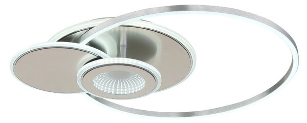 Globo 68278-24 LED přisazené stropní svítidlo BELTRAN | 24W integrovaný LED zdroj | 1200lm | 2700-6000K | dálkové ovládání | stmívač | stříbrná
