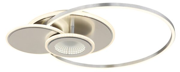 Globo 68278-24 LED přisazené stropní svítidlo BELTRAN | 24W integrovaný LED zdroj | 1200lm | 2700-6000K | dálkové ovládání | stmívač | stříbrná