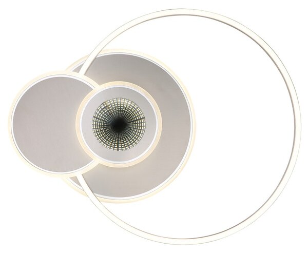 Globo 68278-24 LED přisazené stropní svítidlo BELTRAN | 24W integrovaný LED zdroj | 1200lm | 2700-6000K | dálkové ovládání | stmívač | stříbrná