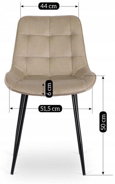 JAKS Jídelní sestava stůl Max a 4 židle Chris