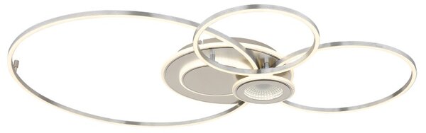Globo 68278-36 LED přisazené stropní svítidlo BELTRAN | 36W integrovaný LED zdroj | 1990lm | 2700-6000K | dálkové ovládání | stmívač | stříbrná