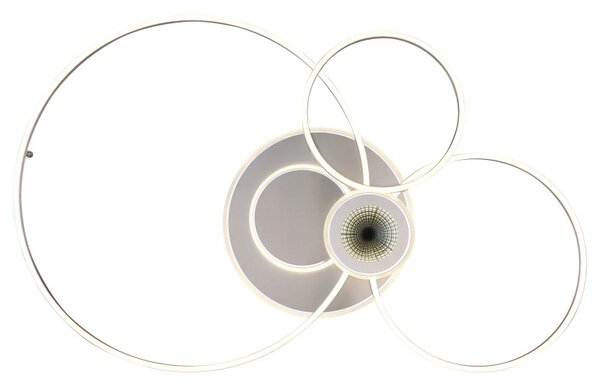 Globo 68278-36 LED přisazené stropní svítidlo BELTRAN | 36W integrovaný LED zdroj | 1990lm | 2700-6000K | dálkové ovládání | stmívač | stříbrná
