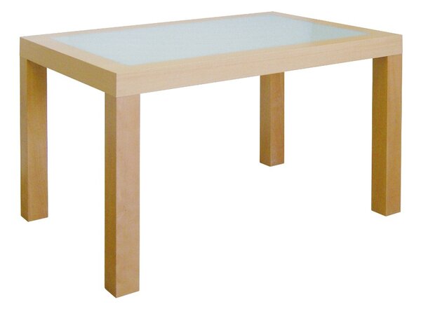 Jídelní stůl NOE s mléčným sklem 80 x 120 cm, (na výběr více variant)