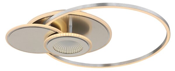 Globo 68278-24 LED přisazené stropní svítidlo BELTRAN | 24W integrovaný LED zdroj | 1200lm | 2700-6000K | dálkové ovládání | stmívač | stříbrná