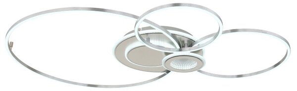 Globo 68278-36 LED přisazené stropní svítidlo BELTRAN | 36W integrovaný LED zdroj | 1990lm | 2700-6000K | dálkové ovládání | stmívač | stříbrná
