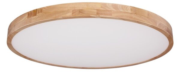 Globo 41745-60 LED stropní svítidlo Rainer 1x60W | 2600lm | 3000-6000K - paměťová funkce, noční režim, stmívatelné, dálkové ovládání, imitace dřeva, bílá