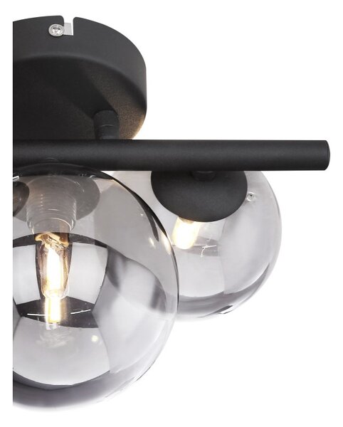 Globo 56133-3W LED přisazené stropní svítidlo Riha 9x3W | 720lm | G9 | 3000K - černá, kouřová