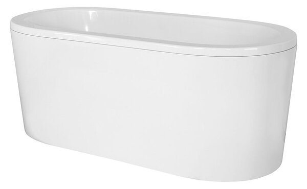 Besco Volně stojící vana ze sanitárního kompozitu Victoria CC/BP 160x75, bez přepadu Rozměry (cm): 160,5x74,5, Typ a barva výpustě: Alcaplast Click-Clack s horním čištěním, bílá