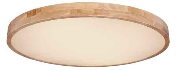 Globo 41745-60 LED stropní svítidlo Rainer 1x60W | 2600lm | 3000-6000K - paměťová funkce, noční režim, stmívatelné, dálkové ovládání, imitace dřeva, bílá