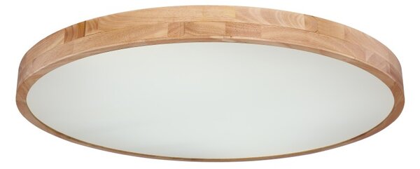 Globo 41745-60 LED stropní svítidlo Rainer 1x60W | 2600lm | 3000-6000K - paměťová funkce, noční režim, stmívatelné, dálkové ovládání, imitace dřeva, bílá