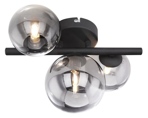 Globo 56133-3W LED přisazené stropní svítidlo Riha 9x3W | 720lm | G9 | 3000K - černá, kouřová