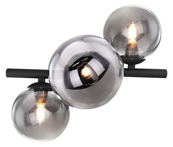 Globo 56133-3W LED přisazené stropní svítidlo Riha 9x3W | 720lm | G9 | 3000K - černá, kouřová