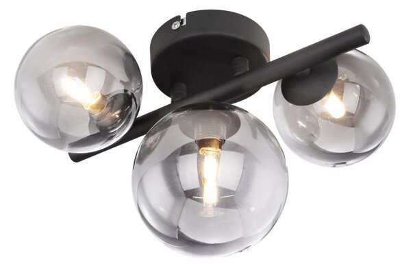 Globo 56133-3W LED přisazené stropní svítidlo Riha 9x3W | 720lm | G9 | 3000K - černá, kouřová