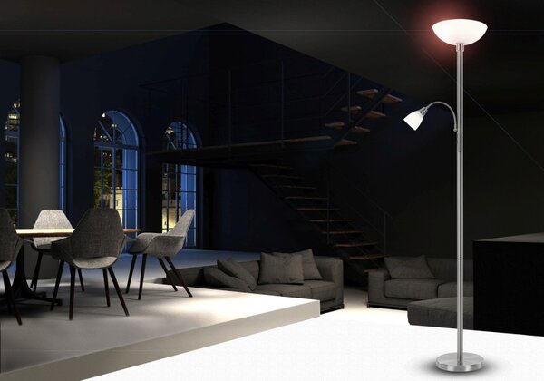 Globo 58931LED LED stojací svítidlo Blade 1x8W | 700lm | 3000K - nikl, bílá