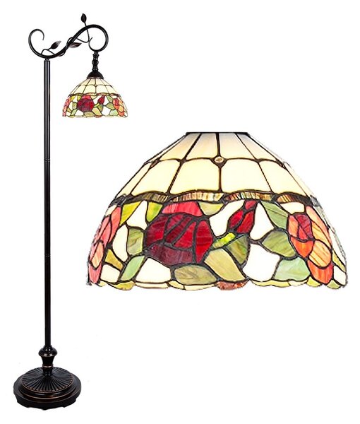 Stojací lampa Tiffany Rosalin - 40*27*152 cm / E27/60w