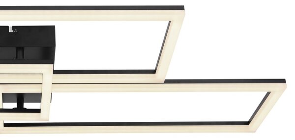 Globo 67247-58 LED přisazené stropní svítidlo Tiny1x58W | 4300lm | 2700-6000K- dálkové ovládání, stmívatelné, paměťová funkce, noční režim, černá, opál