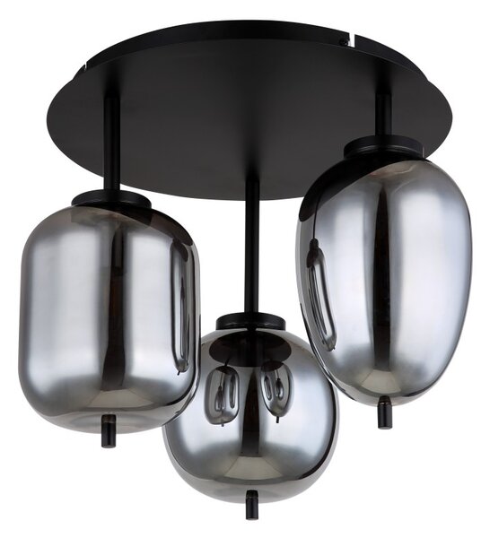 Globo 15345-3D přisaezné stropní svítidlo Blacky I 3x40W | E14 - černá, kouřová