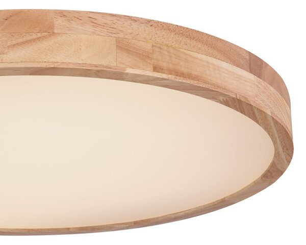 Globo 41745-48 LED stropní svítidlo Rainer 1x48W | 3100lm | 3000-6000K - paměťová funkce, noční režim, stmívatelné, dálkové ovládání, imitace dřeva, bílá