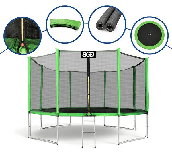 Aga SPORT PRO 366 cm Light Green + ochranná síť + žebřík