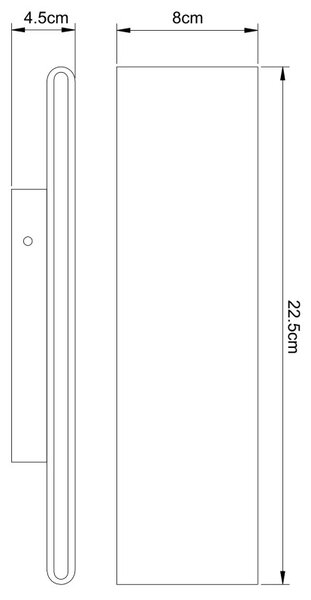 Globo 41751-8W LED nástěnné svítidlo Siegfried 1x8W | 320lm | 3000K - vypínač na těle, bílá