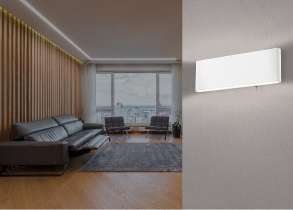 Globo 41751-8W LED nástěnné svítidlo Siegfried 1x8W | 320lm | 3000K - vypínač na těle, bílá