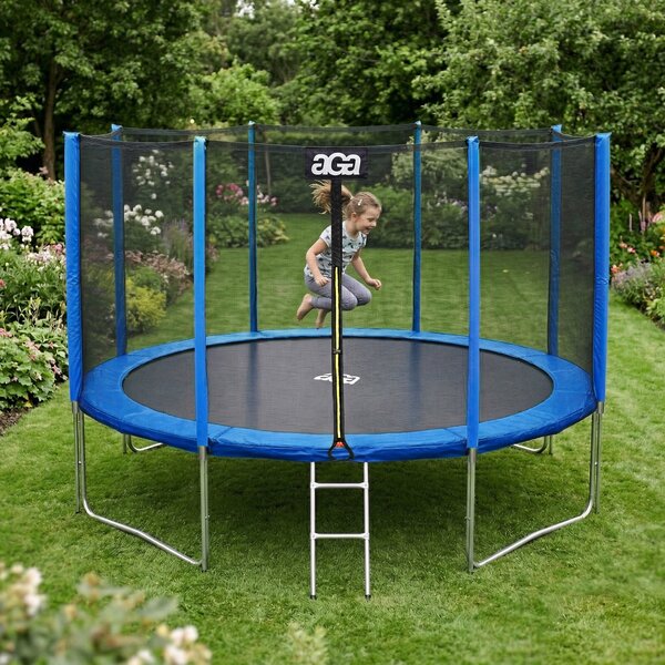 Aga SPORT PRO 366 cm Blue + ochranná síť + žebřík + schodíky
