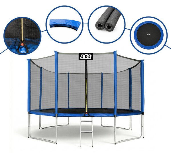 Aga SPORT PRO 366 cm Blue + ochranná síť + žebřík + schodíky