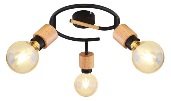 Globo 54031-3 přisazené stropní svítidlo Jorna 3x40W | E27 - hnědá, černá