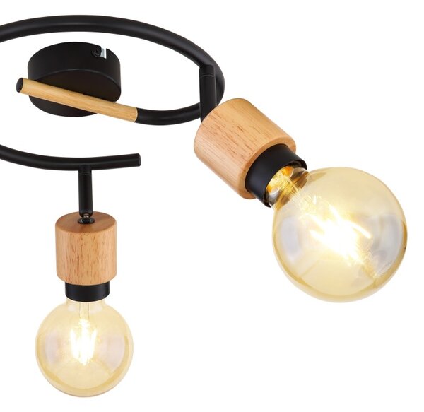 Globo 54031-3 přisazené stropní svítidlo Jorna 3x40W | E27 - hnědá, černá