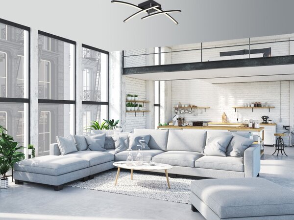 Globo 67129-24 LED koupelnové přisazené stropní svítidlo Tansy I 1x24W | 1850lm | 3000-4000-6000K | IP44 - krokové stmívání, černá